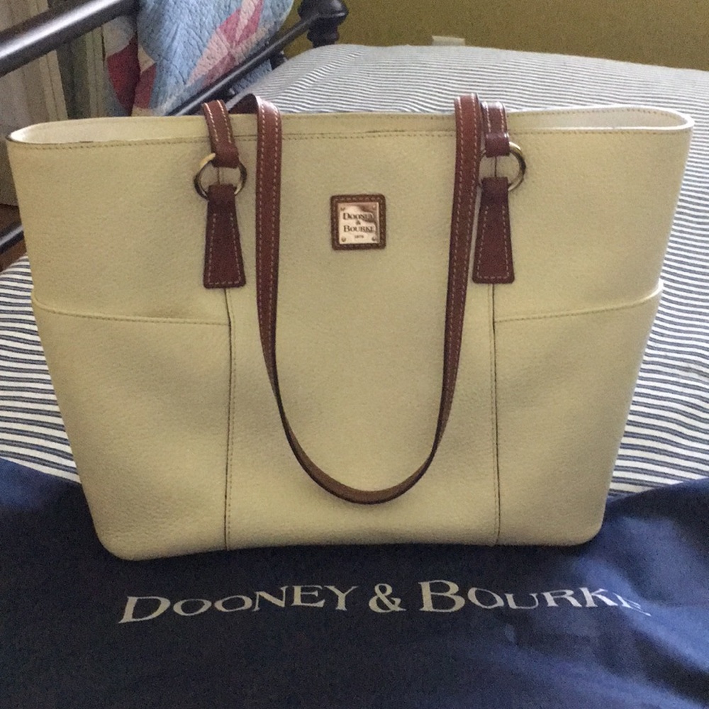 Dooney & Bourke Leather Tote 13 3/4" W, 9 H